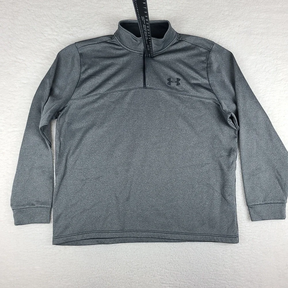 Under Armour Sweater Mens 2XL XXL Dark Gray Loose‎ Coldgear Performance Tech *